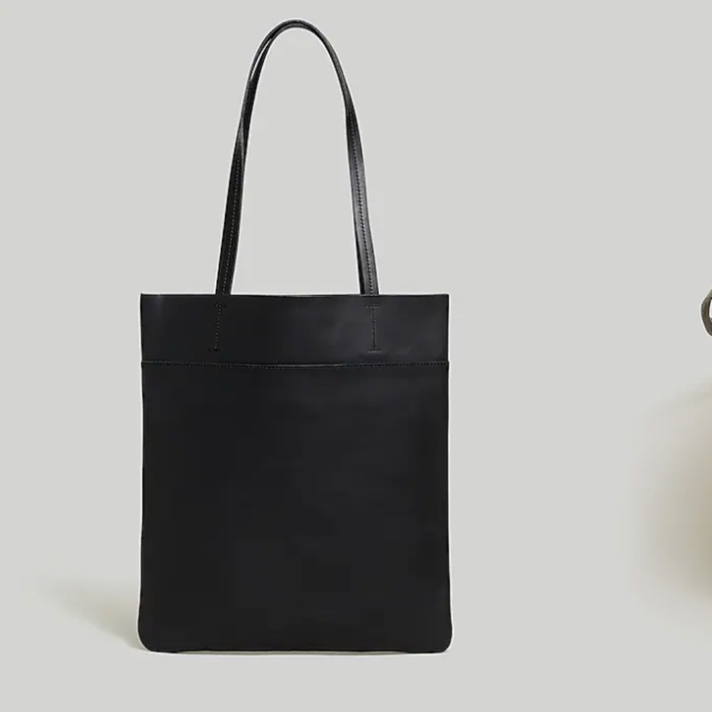 Maxwell  leather Magazine Tote black NWT